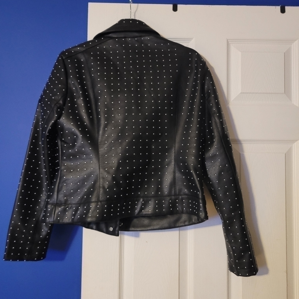 NEW York and Company Microstud Faux Leather Jacket - Picture 5 of 13